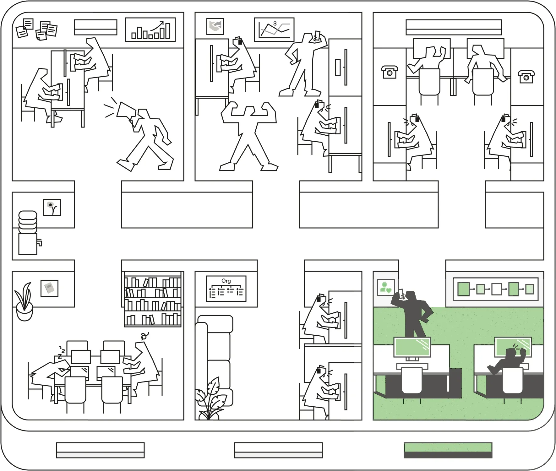 Customer success room highlighted on the floor plan