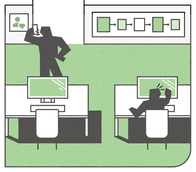 Customer success scene illustration