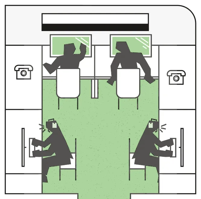 Customer support scene illustration