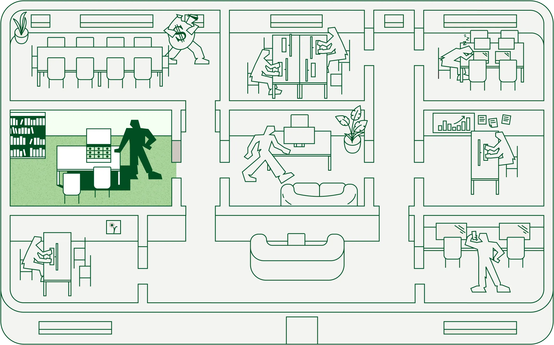 Loan assistance room highlighted on the floor plan