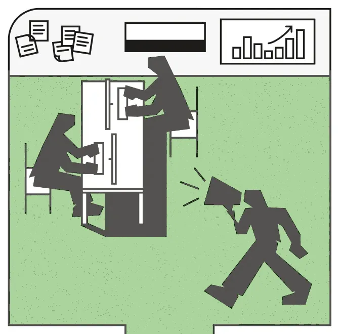 Marketing scene illustration