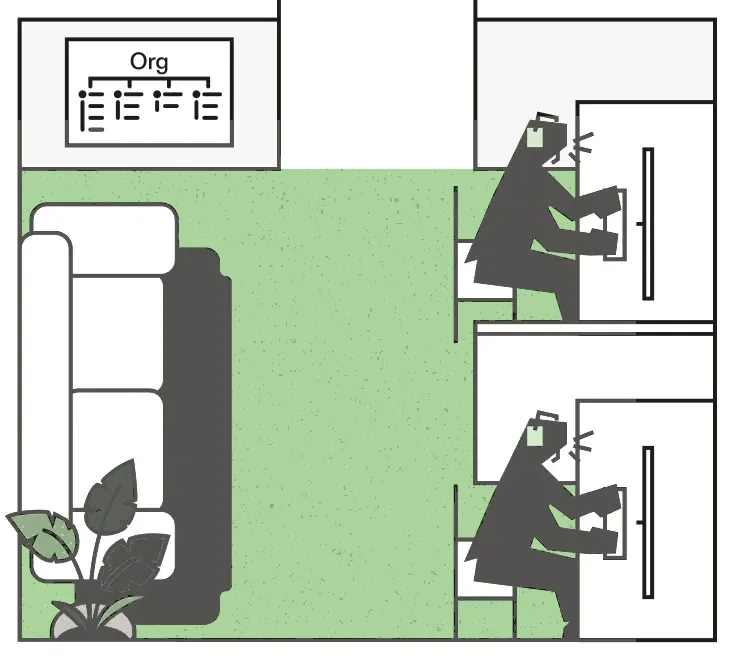 Recruiting scene illustration