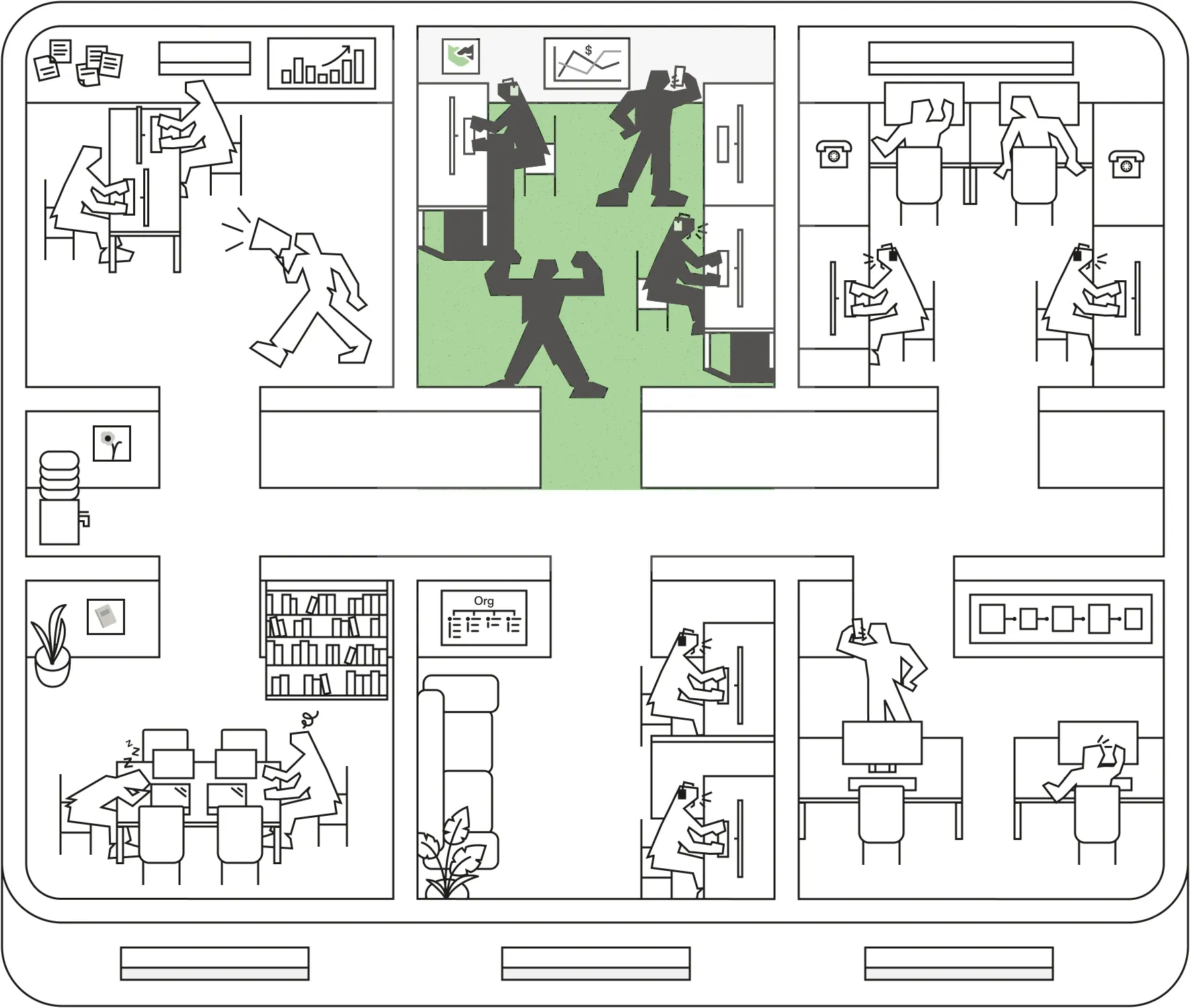 Sales room highlighted on the floor plan